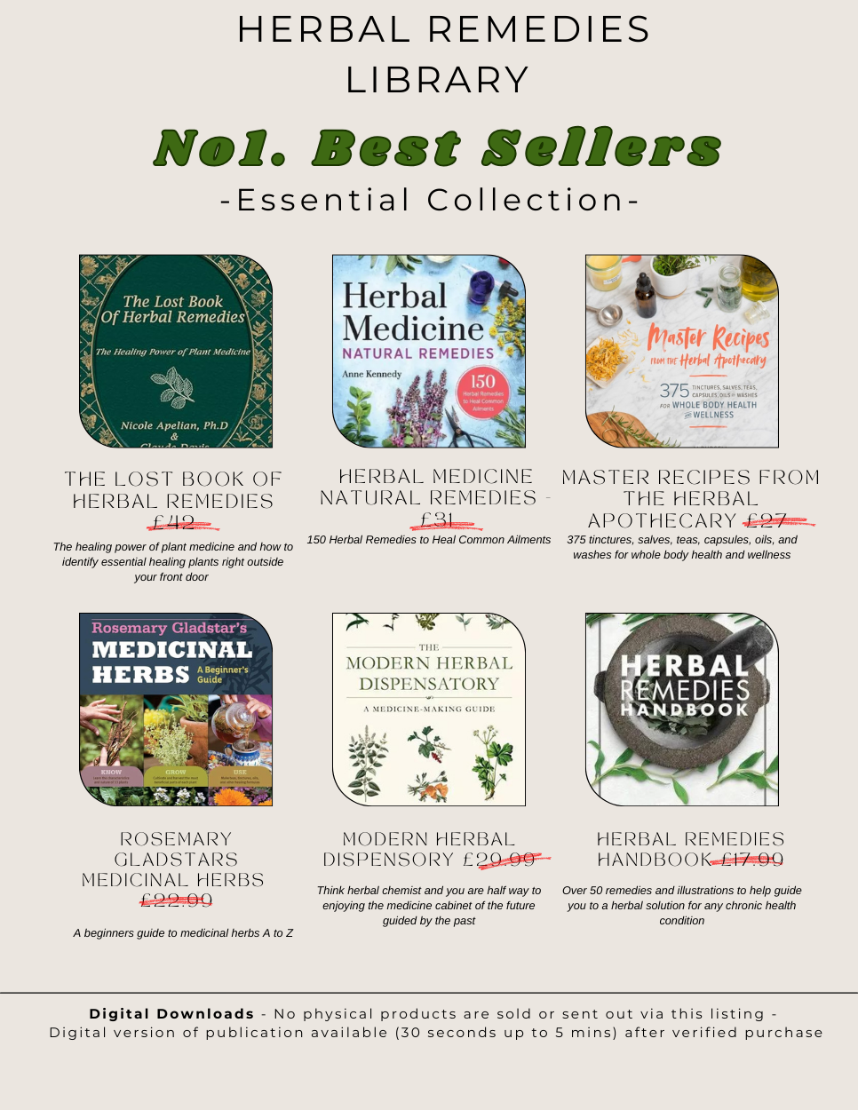 No1. Best Sellers - Essential Herbal Books Bundle