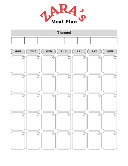 Personal Meal Planner -Comprehensive Focused Printable