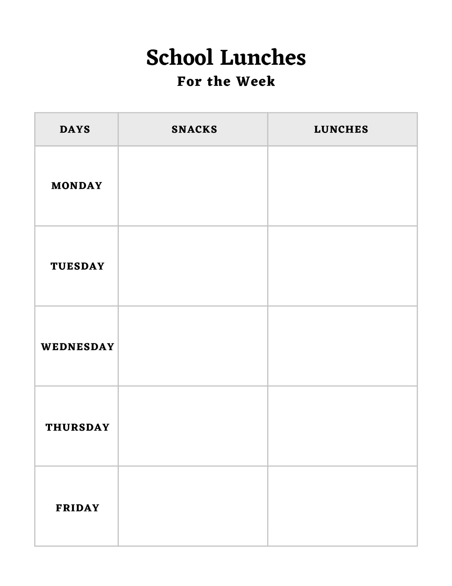 Personal Meal Planner -Comprehensive Focused Printable